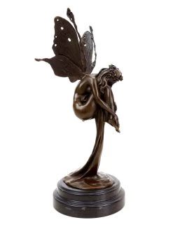 Fairy Figurine - Dreaming Fairy In A Gown - Signed Césaro - Fantasy Statue - Elven Figurine - Fairy Sculpture -Salvador Dali Shop DSC07708