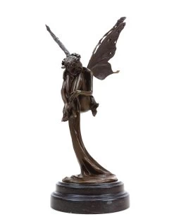 Fairy Figurine - Dreaming Fairy In A Gown - Signed Césaro - Fantasy Statue - Elven Figurine - Fairy Sculpture -Salvador Dali Shop DSC07714