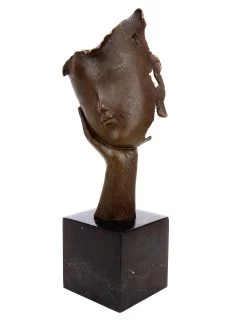 Contemporary Bronze Sculpture - Thinking Woman - Martin Klein - Abstract Bronze
