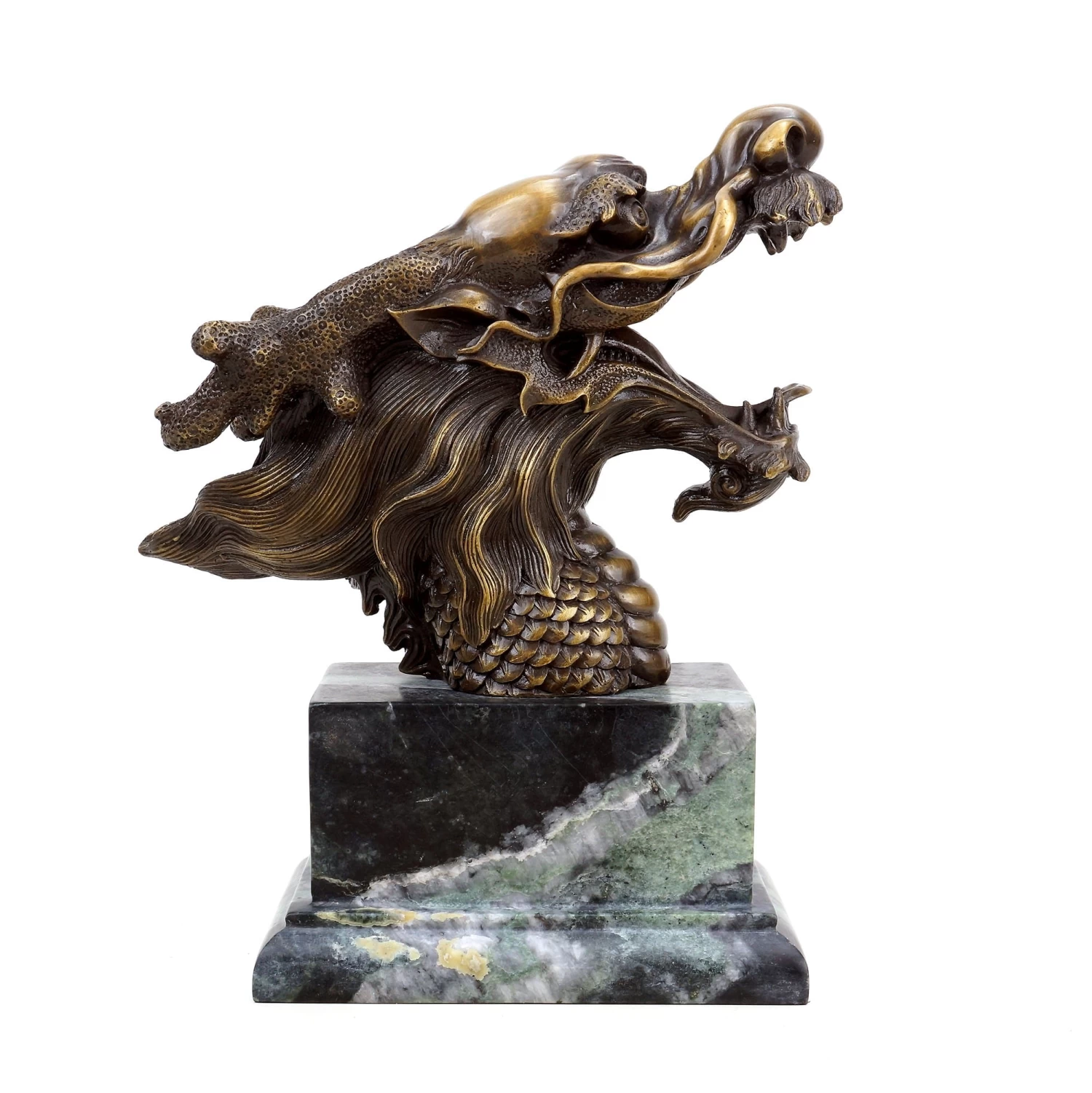 Bronze Chinese Dragon Head - Dragon Lóng - Signed Martin Klein - Dragon Statue 3 Bronze Chinese Dragon Head - Dragon Lóng - Signed Martin Klein - Dragon Statue - Image 3