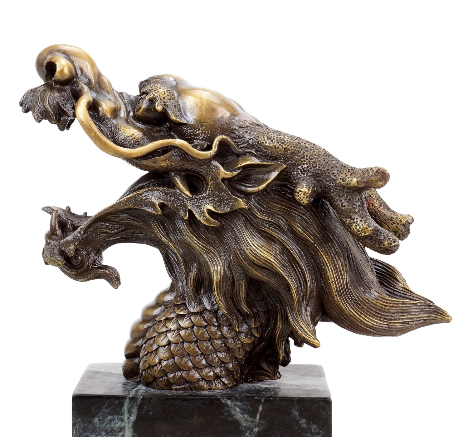 Bronze Chinese Dragon Head - Dragon Lóng - Signed Martin Klein - Dragon Statue 6 Bronze Chinese Dragon Head - Dragon Lóng - Signed Martin Klein - Dragon Statue - Image 6