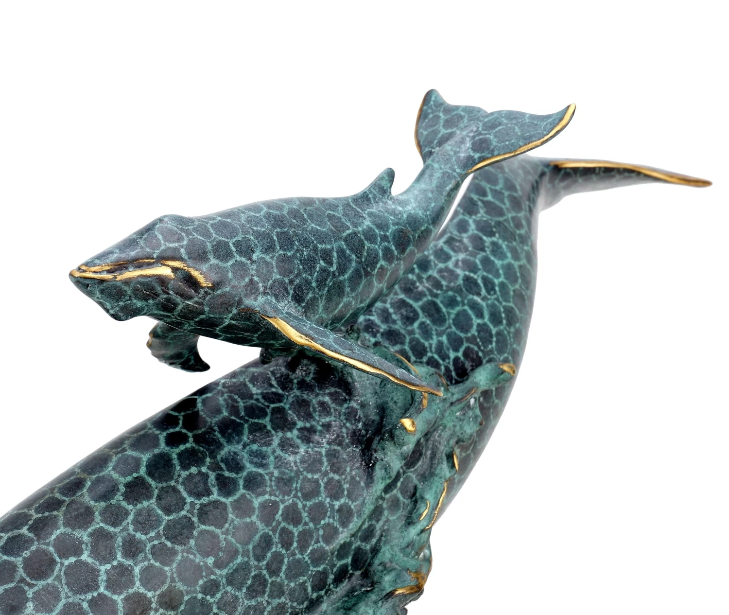 Blue Whale Mother With Her Child - Signed Milo - Whale Statue 2 Blue Whale Mother With Her Child - Signed Milo - Whale Statue - Image 2