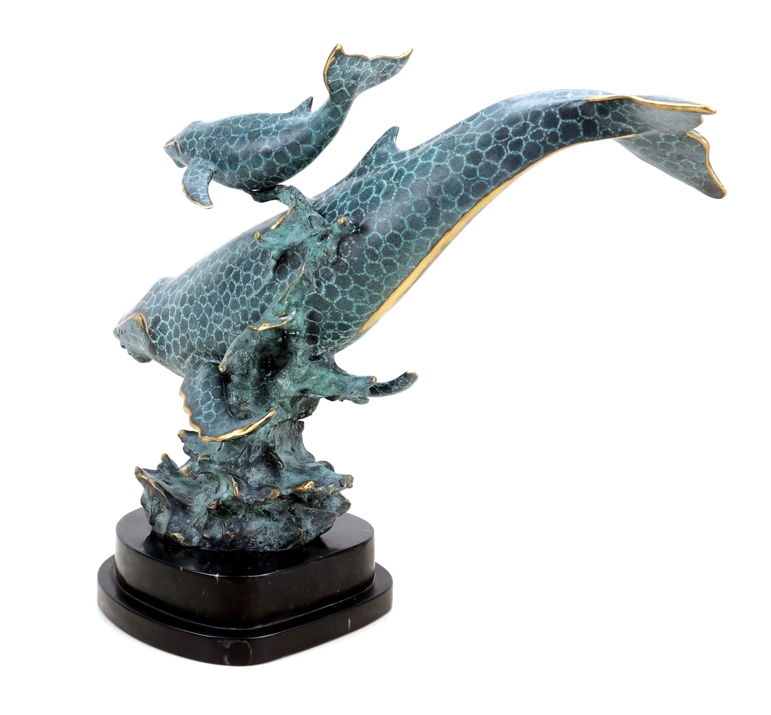 Blue Whale Mother With Her Child - Signed Milo - Whale Statue 4 Blue Whale Mother With Her Child - Signed Milo - Whale Statue - Image 4