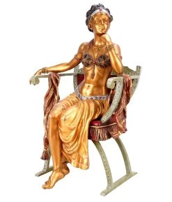 Vienna Bronze - Arabian Beauty - Arabian Statue - Sexy Sculpture - Golden Statue - Erotic Figurine