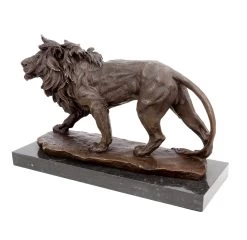 Bronze Animal Sculpture - Walking Lion - Animal Figurine - Signed Milo -Salvador Dali Shop DSC07928