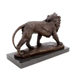 Bronze Animal Sculpture - Walking Lion - Animal Figurine - Signed Milo -Salvador Dali Shop DSC07930