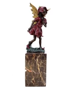 Fairy Figurine - Flower Fairy - Bronze Figurine On Marble Base - Art Nouveau - Milo - Fantasy Statue -Salvador Dali Shop DSC07956