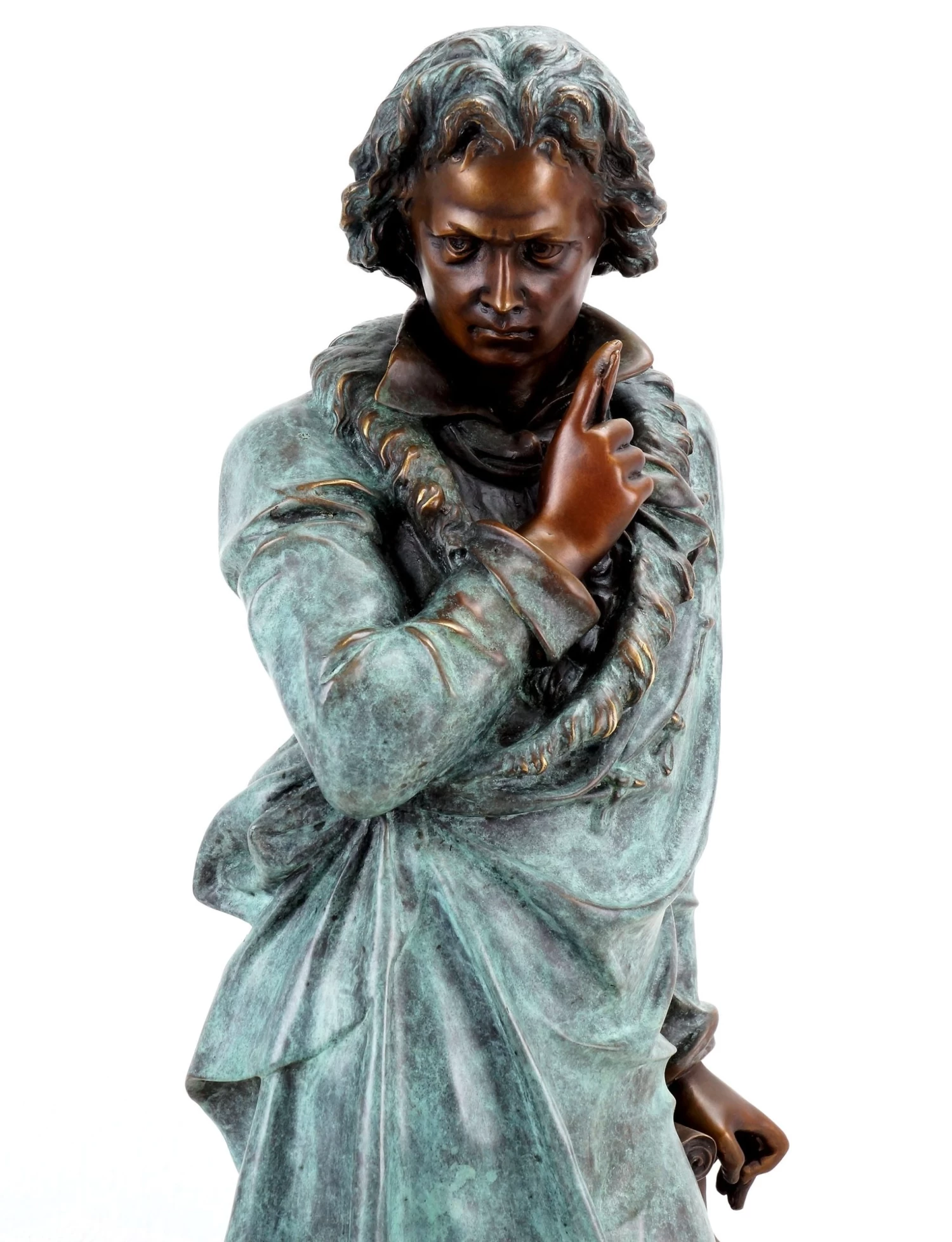 Opulent Bronze Statue - Ludwig Van Beethoven - Signed Teupheme - Composer Bronze - Beethoven Sculpture For Sale 1 Opulent Bronze Statue - Ludwig Van Beethoven - Signed Teupheme - Composer Bronze - Beethoven Sculpture For Sale