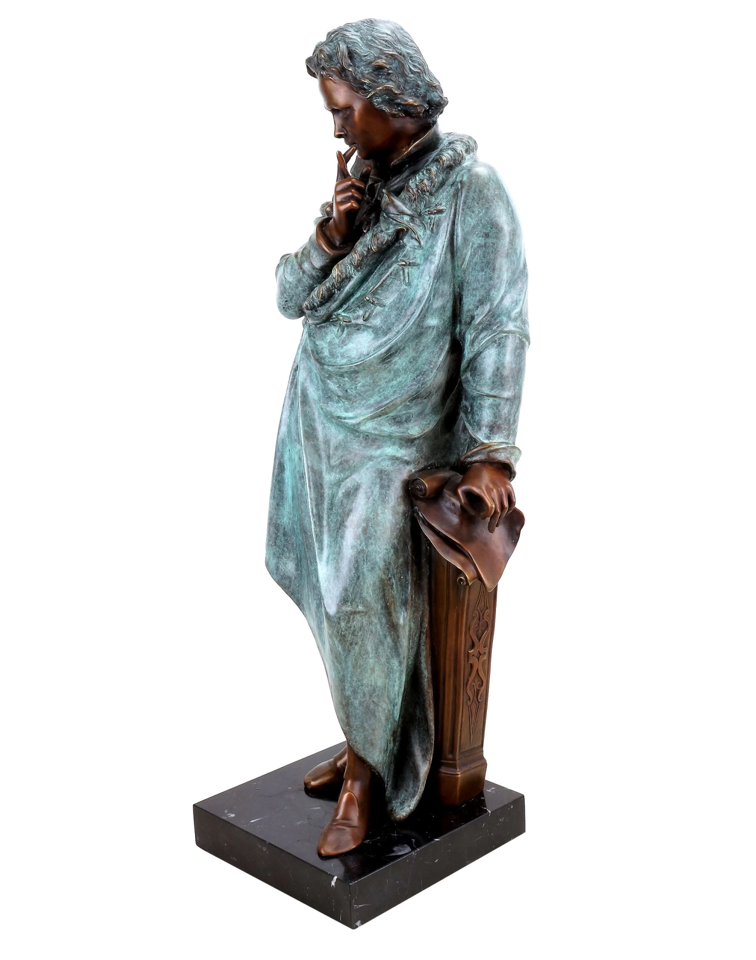 Opulent Bronze Statue - Ludwig Van Beethoven - Signed Teupheme - Composer Bronze - Beethoven Sculpture For Sale 6 Opulent Bronze Statue - Ludwig Van Beethoven - Signed Teupheme - Composer Bronze - Beethoven Sculpture For Sale - Image 6