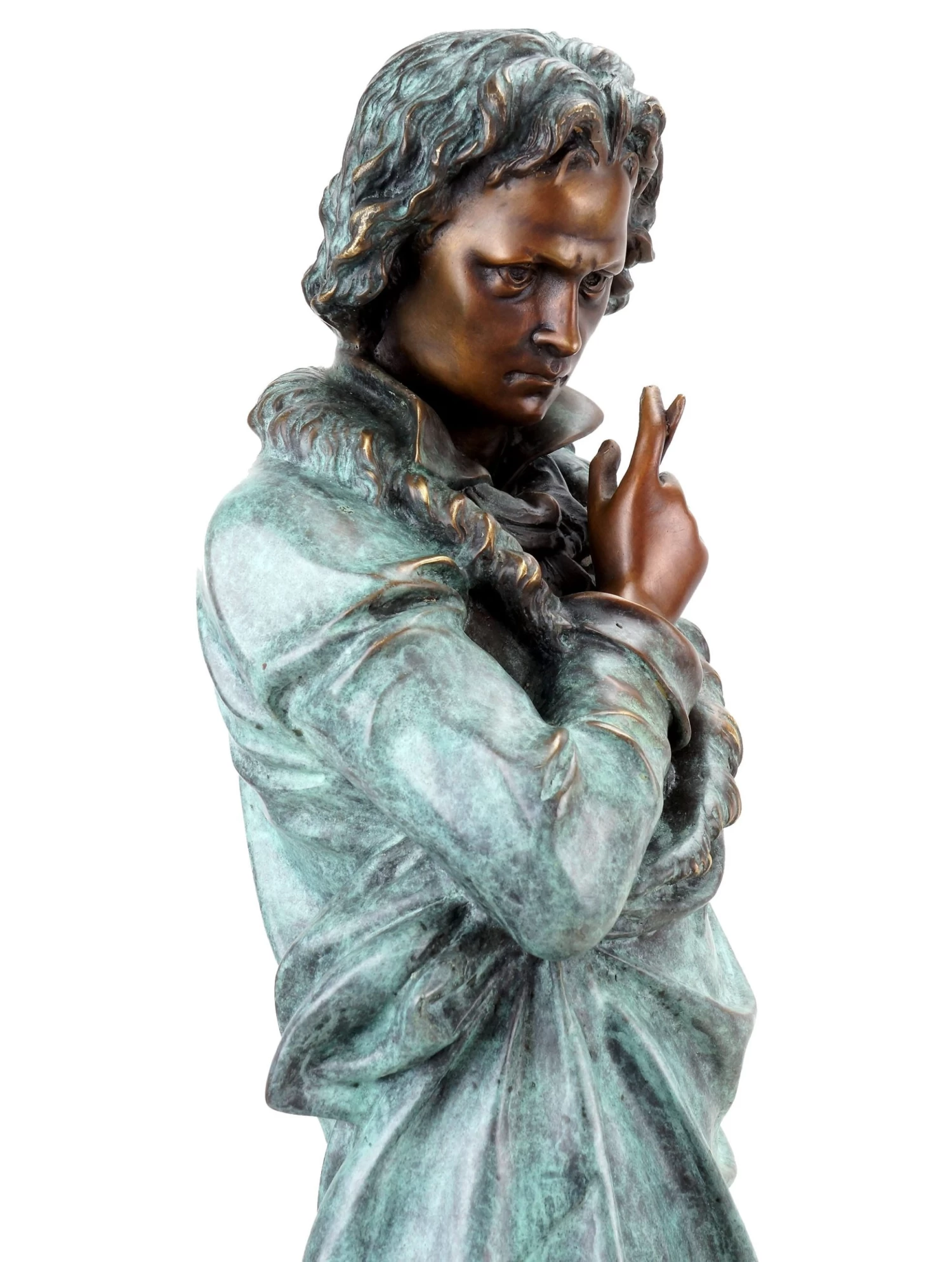 Opulent Bronze Statue - Ludwig Van Beethoven - Signed Teupheme - Composer Bronze - Beethoven Sculpture For Sale 11 Opulent Bronze Statue - Ludwig Van Beethoven - Signed Teupheme - Composer Bronze - Beethoven Sculpture For Sale - Image 11