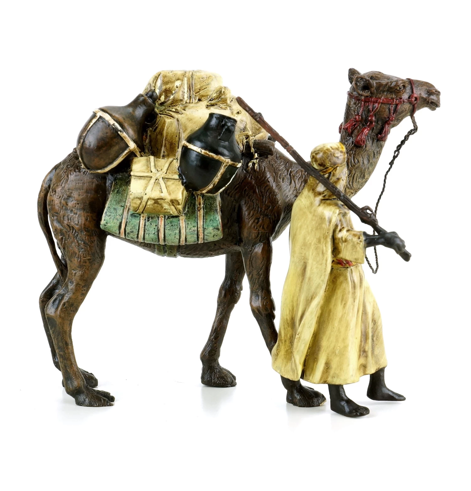 Arabian Warrior With Camel - Vienna Bronze - Stamped 1 Arabian Warrior With Camel - Vienna Bronze - Stamped