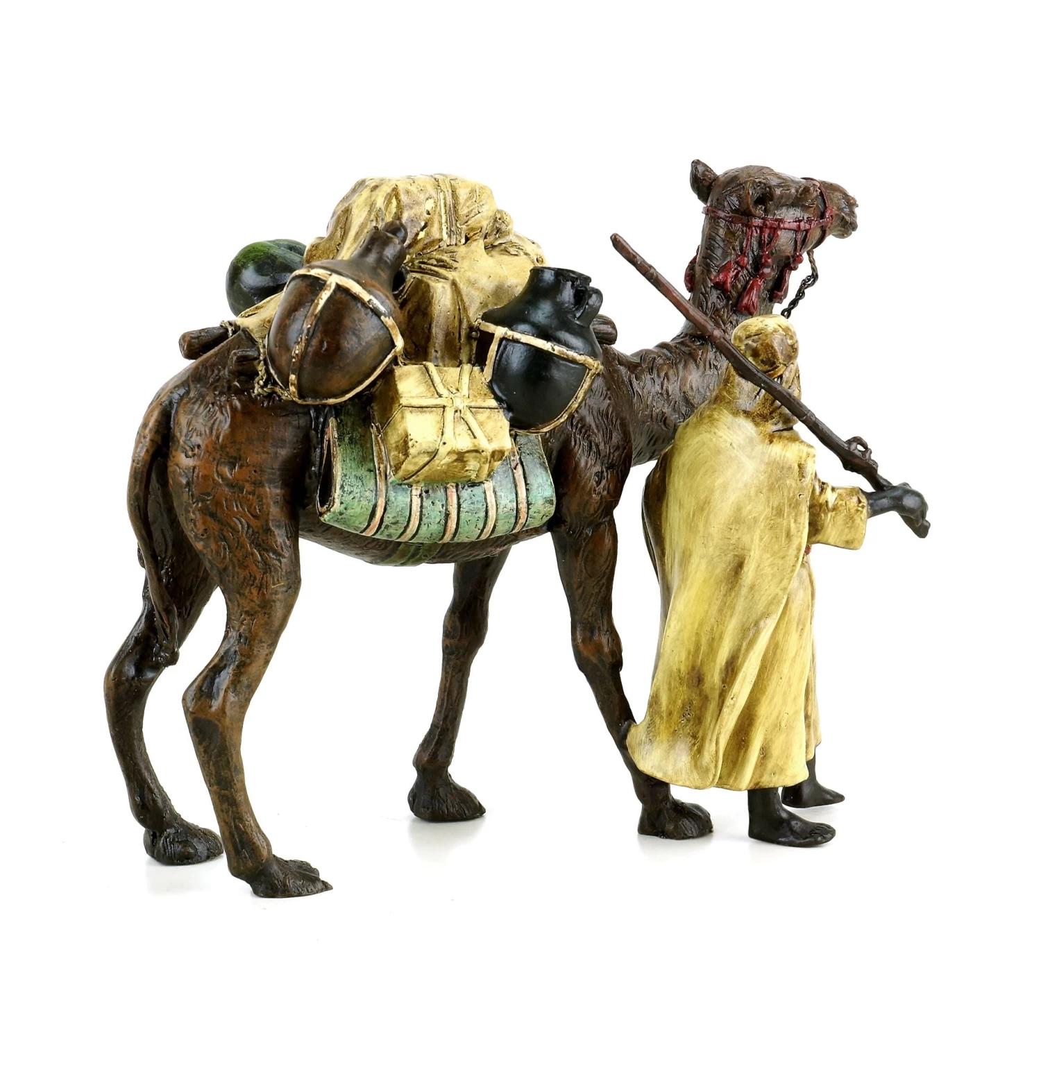 Arabian Warrior With Camel - Vienna Bronze - Stamped 2 Arabian Warrior With Camel - Vienna Bronze - Stamped - Image 2