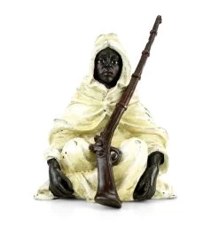 Arabian Warrior With Rifle - Vienna Bronze - Bedouin - Stamped -Salvador Dali Shop DSC08117