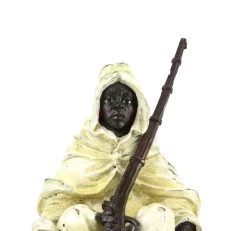 Arabian Warrior With Rifle - Vienna Bronze - Bedouin - Stamped -Salvador Dali Shop DSC08126