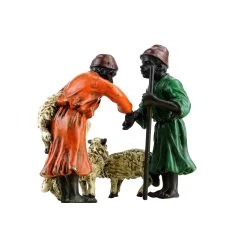Arabian Sheep Traders - Vienna Bronze - Hand Painted - Stamped -Salvador Dali Shop DSC08192