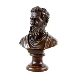 Michelangelo Bronze Bust - Signed - Bronze Figurine
