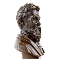 Michelangelo Bronze Bust - Signed - Bronze Figurine -Salvador Dali Shop DSC08225