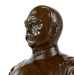 Otto Von Bismarck Bronze Bust - Signed - Military Bronze On Marble Base -Salvador Dali Shop DSC08246