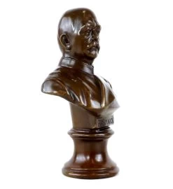 Otto Von Bismarck Bronze Bust - Signed - Military Bronze On Marble Base -Salvador Dali Shop DSC08250