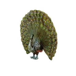 Vienna Bronze Peacock - Stamped - Animal Figurine - Miniature Bronze