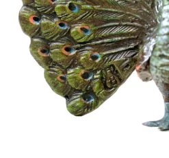 Vienna Bronze Peacock - Stamped - Animal Figurine - Miniature Bronze -Salvador Dali Shop DSC08256