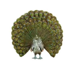 Vienna Bronze Peacock - Stamped - Animal Figurine - Miniature Bronze -Salvador Dali Shop DSC08257