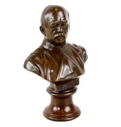 Otto Von Bismarck Bronze Bust - Signed - Military Bronze On Marble Base -Salvador Dali Shop DSC08262