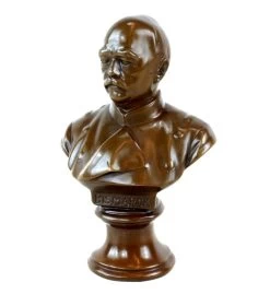 Otto Von Bismarck Bronze Bust - Signed - Military Bronze On Marble Base -Salvador Dali Shop DSC082635aed656a75ea0