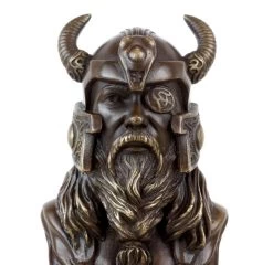 Odin Bronze Bust - Bronze Viking - Signed - Bronze Figurine -Salvador Dali Shop DSC08274