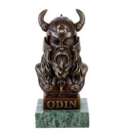 Odin Bronze Bust - Bronze Viking - Signed - Bronze Figurine -Salvador Dali Shop DSC08278