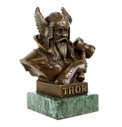 Thor Bronze Bust - God Of Thunder - Bronze Viking Figurine - Signed -Salvador Dali Shop DSC082955aed807b13203