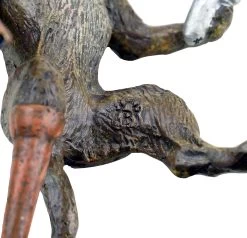 Vienna Bronze Dog - Pirate Pug - Hand-Painted - Funny Dog Figurine -Salvador Dali Shop DSC08297