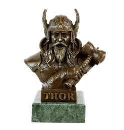 Thor Bronze Bust - God Of Thunder - Bronze Viking Figurine - Signed -Salvador Dali Shop DSC083035aed80862e689