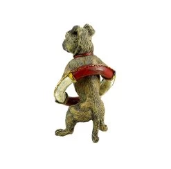 Pug With Lifebelt - Vienna Bronze - Stamped - Dog Figurine 7 Pug With Lifebelt - Vienna Bronze - Stamped - Dog Figurine -Salvador Dali Shop DSC08305