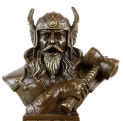 Thor Bronze Bust - God Of Thunder - Bronze Viking Figurine - Signed -Salvador Dali Shop DSC083055aed80894cfbc