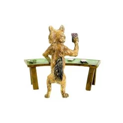 Vienna Bronze - Fox Figurine - Card Player - Hand-Painted - Stamped 11 Vienna Bronze - Fox Figurine - Card Player - Hand-Painted - Stamped -Salvador Dali Shop DSC08317