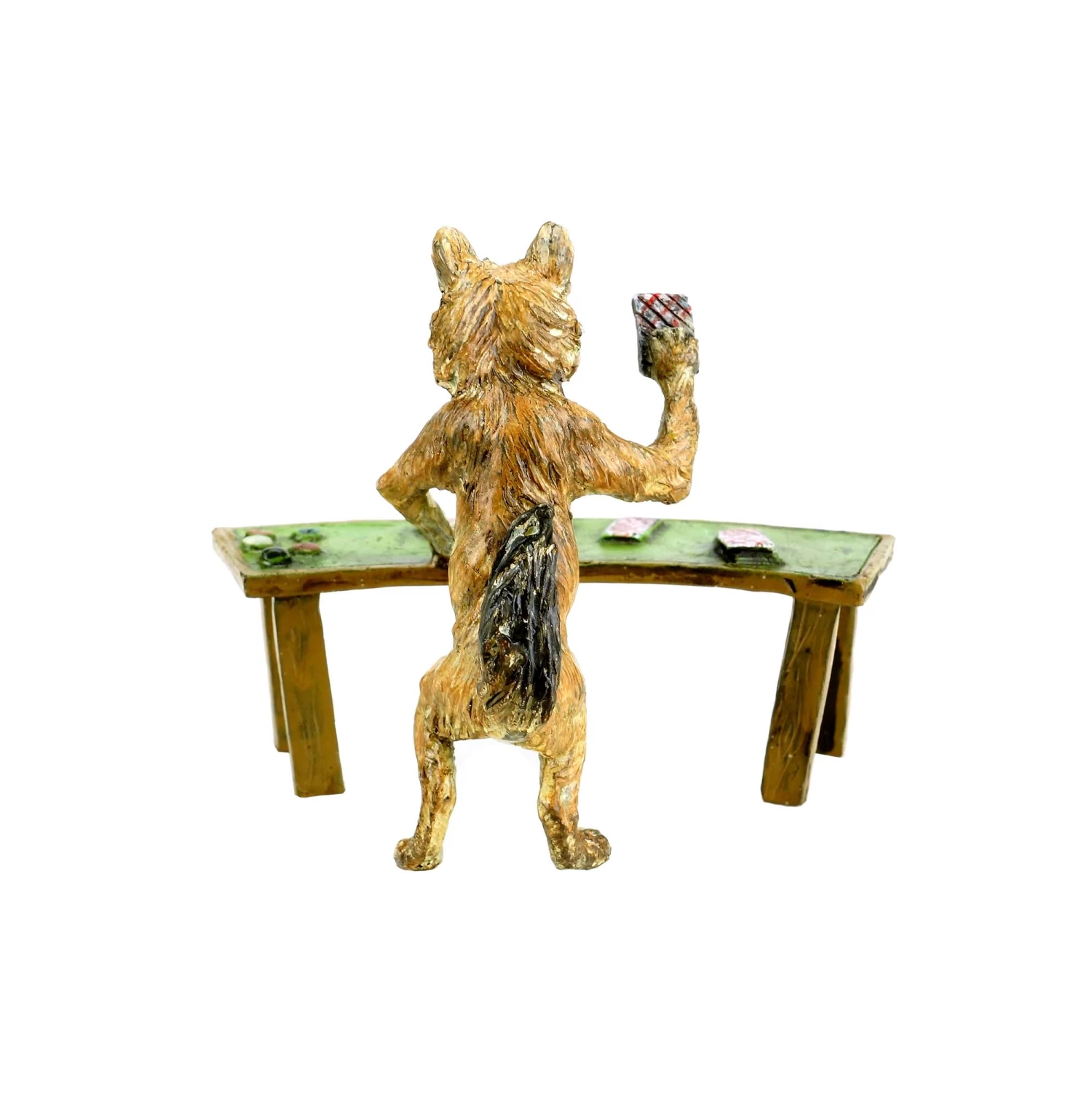 Vienna Bronze - Fox Figurine - Card Player - Hand-Painted - Stamped 4 Vienna Bronze - Fox Figurine - Card Player - Hand-Painted - Stamped - Image 4