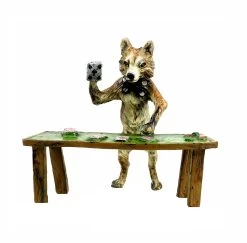 Vienna Bronze - Fox Figurine - Card Player - Hand-Painted - Stamped 14 Vienna Bronze - Fox Figurine - Card Player - Hand-Painted - Stamped -Salvador Dali Shop DSC08323