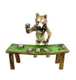 Vienna Bronze - Fox Figurine - Card Player - Hand-Painted - Stamped 15 Vienna Bronze - Fox Figurine - Card Player - Hand-Painted - Stamped -Salvador Dali Shop DSC08324