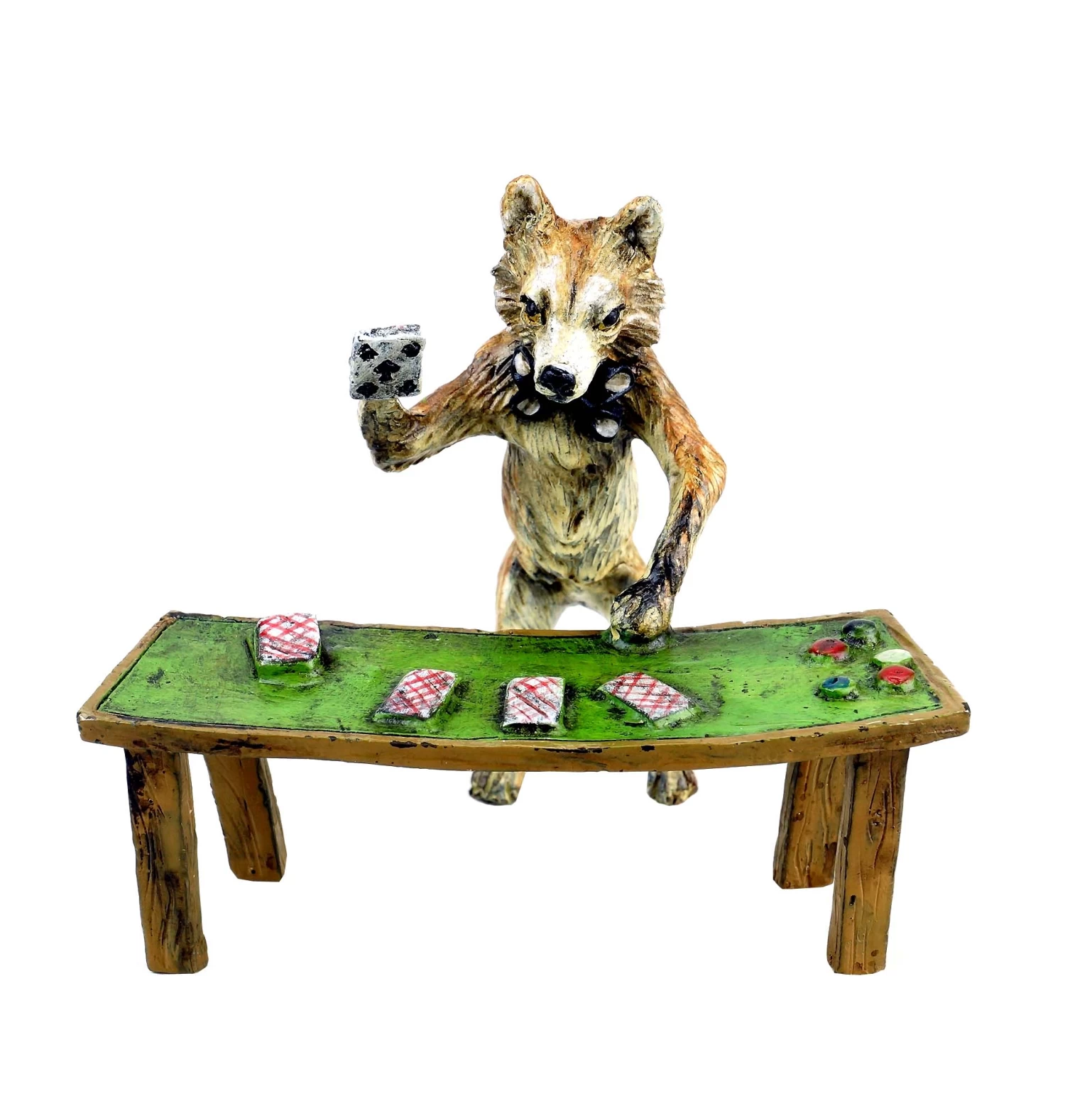 Vienna Bronze - Fox Figurine - Card Player - Hand-Painted - Stamped 8 Vienna Bronze - Fox Figurine - Card Player - Hand-Painted - Stamped - Image 8