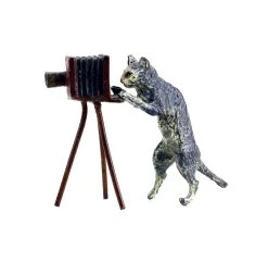 Vienna Bronze - Cat With Camera - Stamped - Hand-Painted 11 Vienna Bronze - Cat With Camera - Stamped - Hand-Painted -Salvador Dali Shop DSC08331