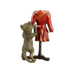 The Cat’s New Clothes - Hand Painted Vienna Bronze Cat - Stamped
