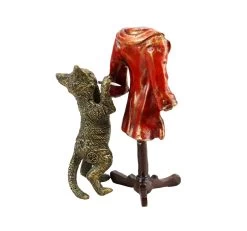 The Cat’s New Clothes - Hand Painted Vienna Bronze Cat - Stamped -Salvador Dali Shop DSC08343