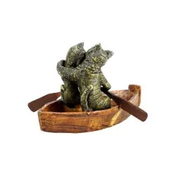 Vienna Bronze - Cat Couple On A Boat Ride - Cat Statue - Cat Sculpture For Sale -Salvador Dali Shop DSC08347