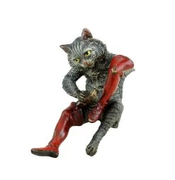 Vienne Bronze - Puss In Boots - Hand-Painted Miniature Bronze -Salvador Dali Shop DSC08373