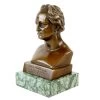 Johann Wolfgang Von Goethe Bust - Bronze Figurine - Signed
