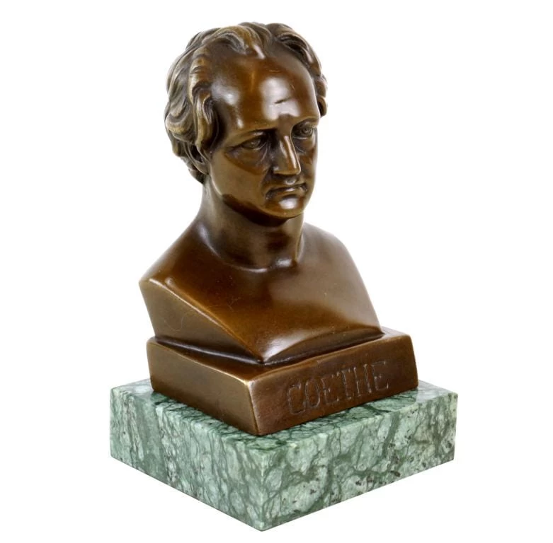 Johann Wolfgang Von Goethe Bust - Bronze Figurine - Signed 3 Johann Wolfgang Von Goethe Bust - Bronze Figurine - Signed - Image 3