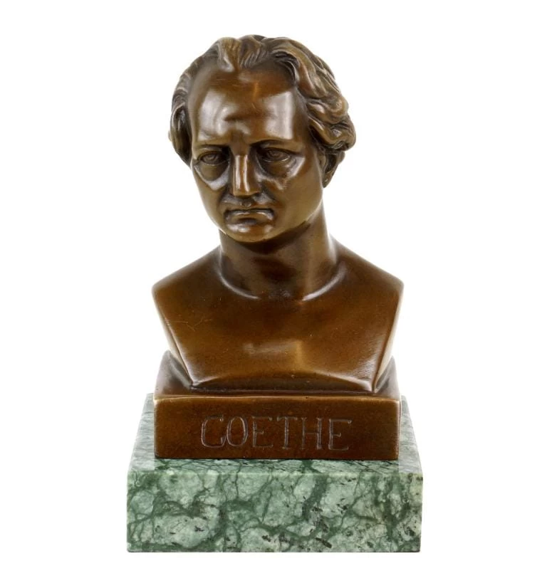 Johann Wolfgang Von Goethe Bust - Bronze Figurine - Signed 4 Johann Wolfgang Von Goethe Bust - Bronze Figurine - Signed - Image 4