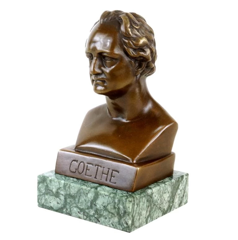 Johann Wolfgang Von Goethe Bust - Bronze Figurine - Signed 5 Johann Wolfgang Von Goethe Bust - Bronze Figurine - Signed - Image 5