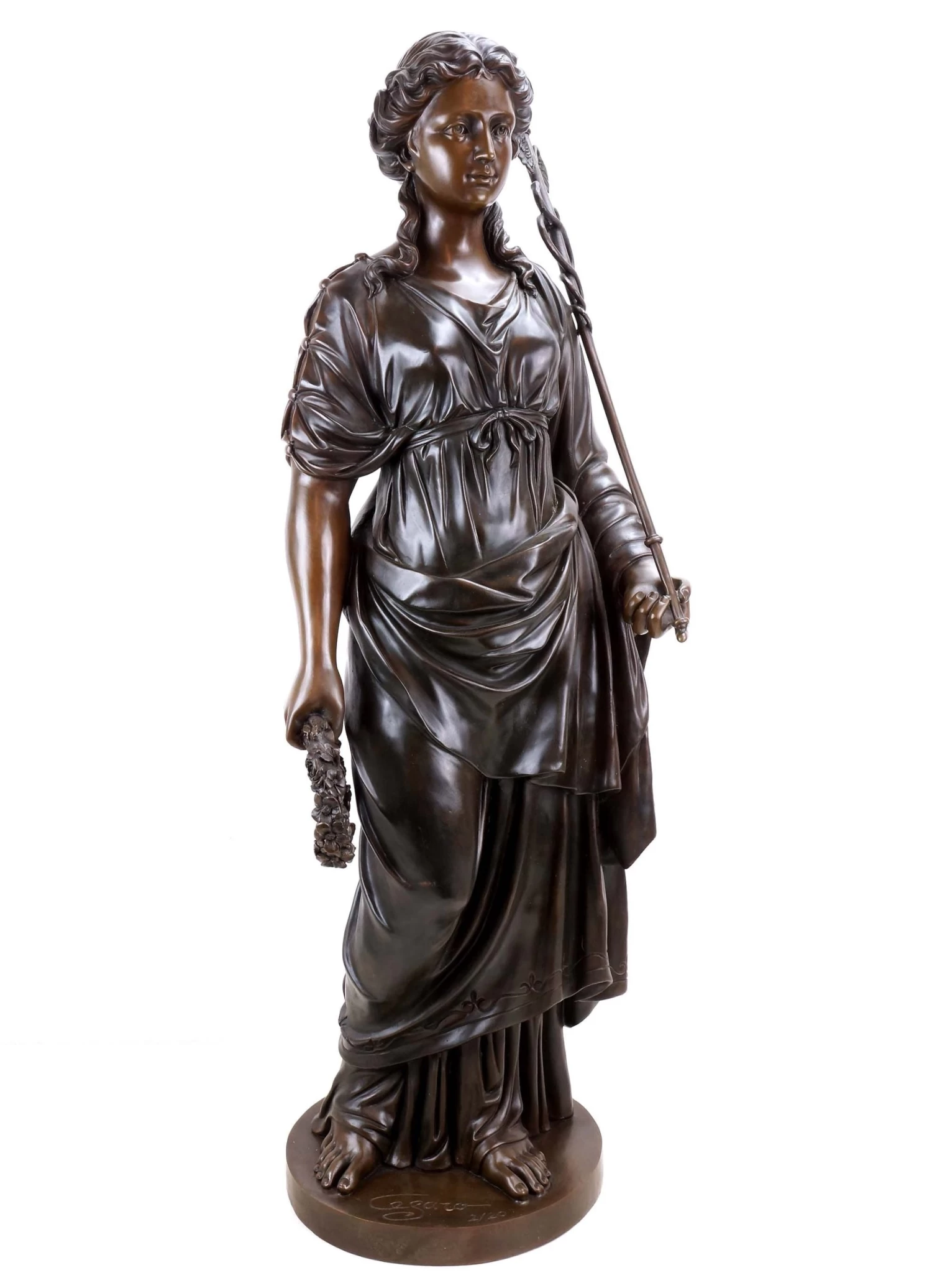 Large Greek Statue - Hygieia - Goddess Of Health - Mythology Sculpture For Sale 6 Large Greek Statue - Hygieia - Goddess Of Health - Mythology Sculpture For Sale - Image 6